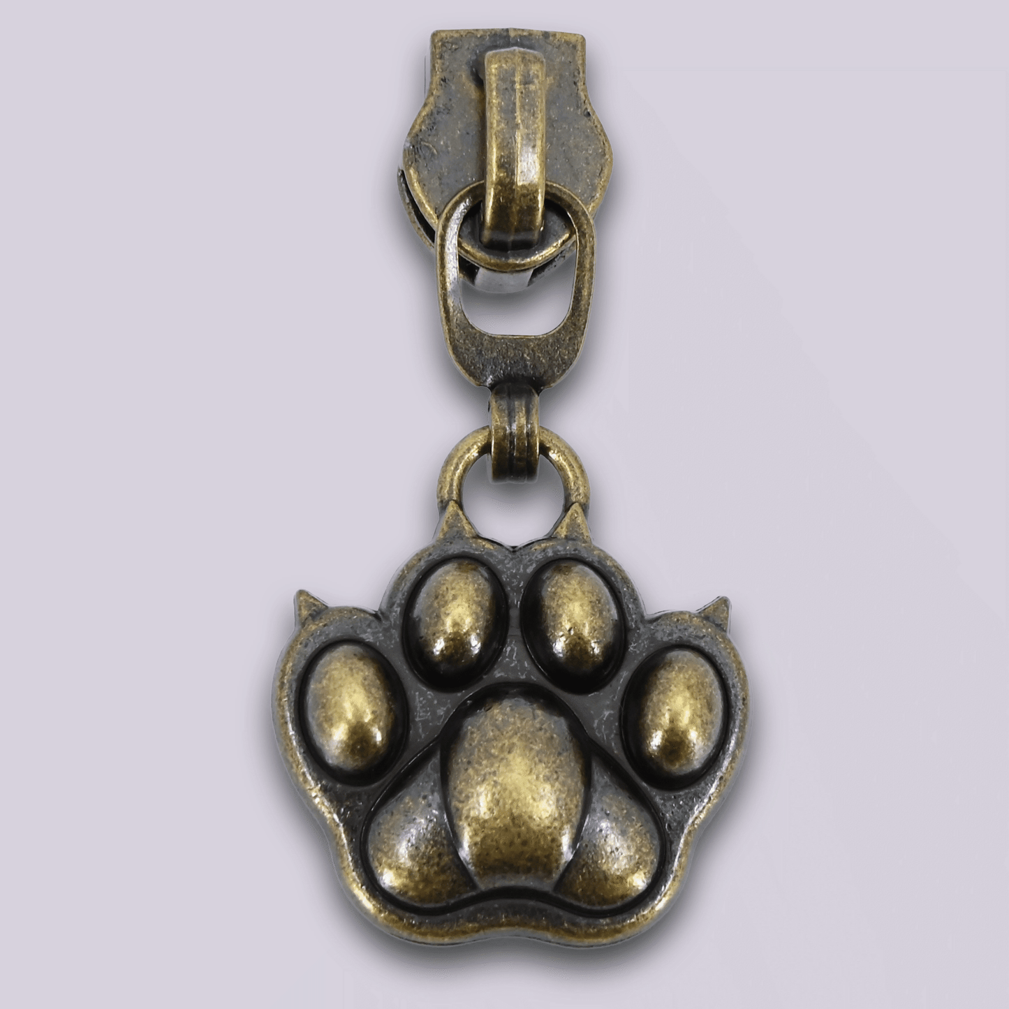 Zipper Pull - 3D Designer Cat Paw Charm - Custom Metal Hardware