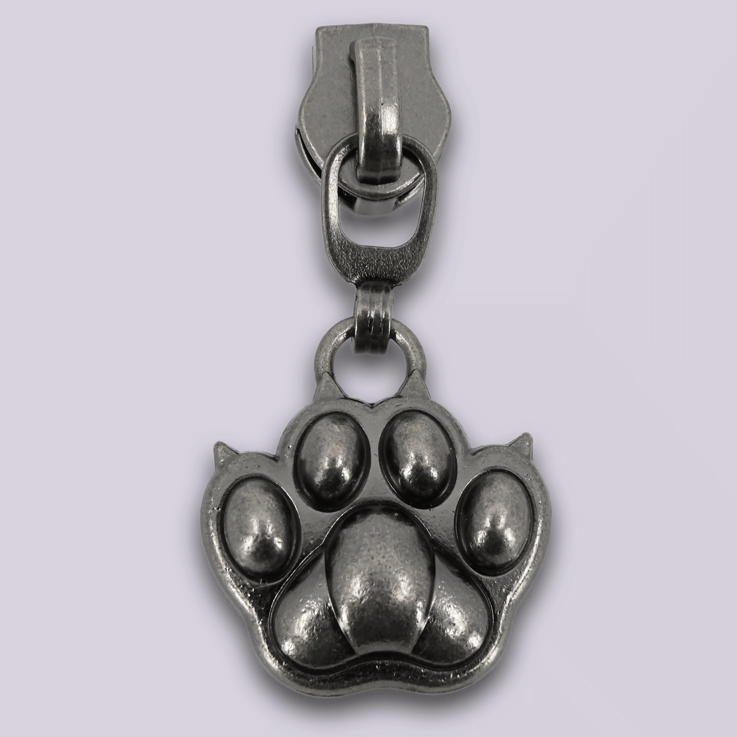 Zipper Pull - 3D Designer Cat Paw Charm - Custom Metal Hardware