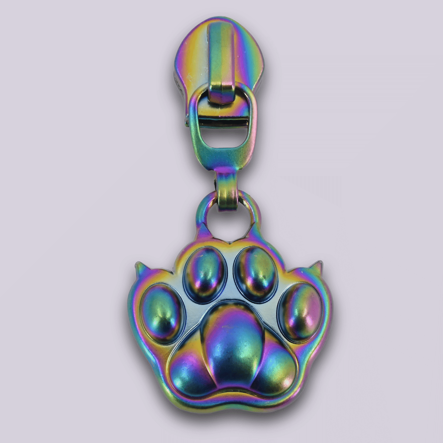 Zipper Pull - 3D Designer Cat Paw Charm - Custom Metal Hardware
