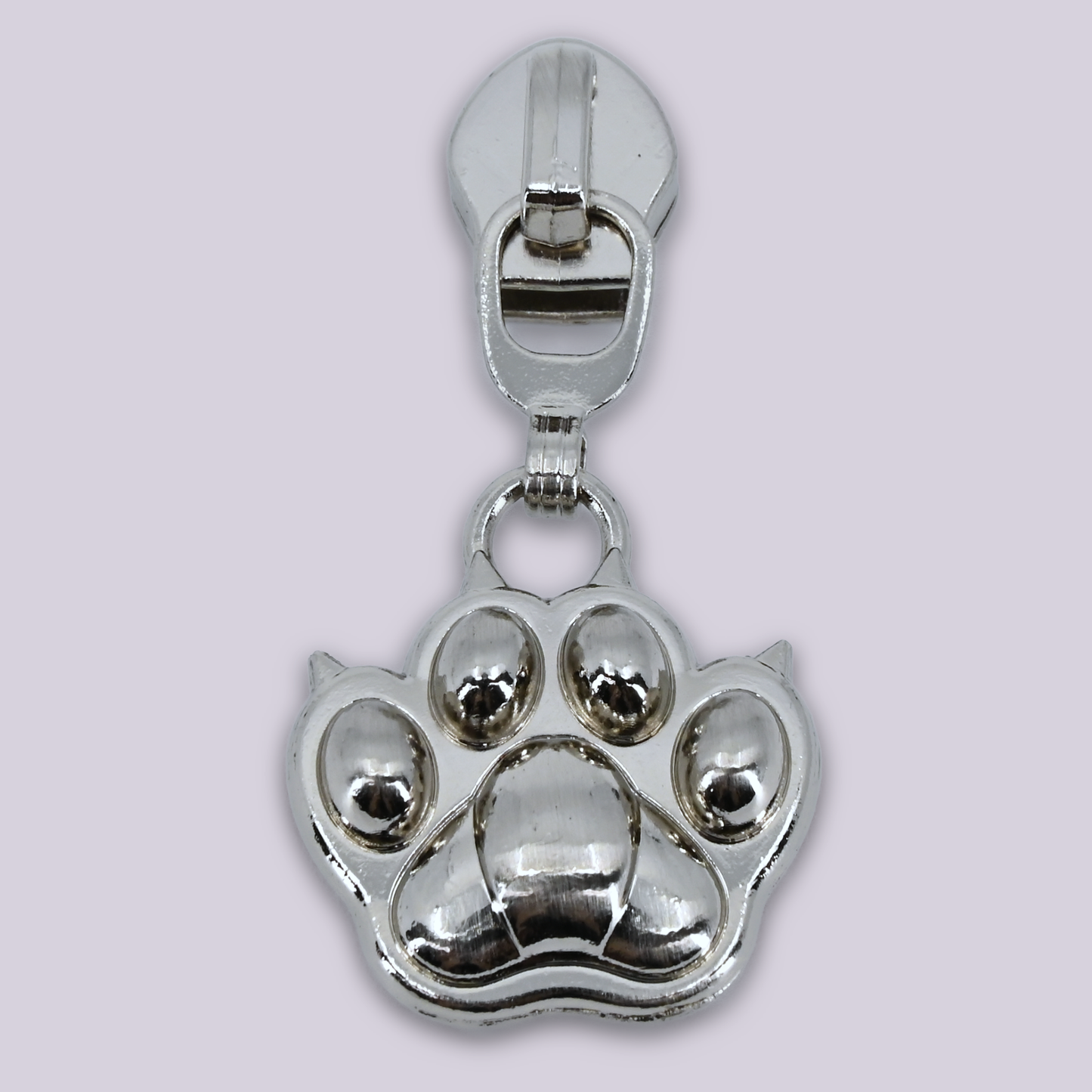 Zipper Pull - 3D Designer Cat Paw Charm - Custom Metal Hardware