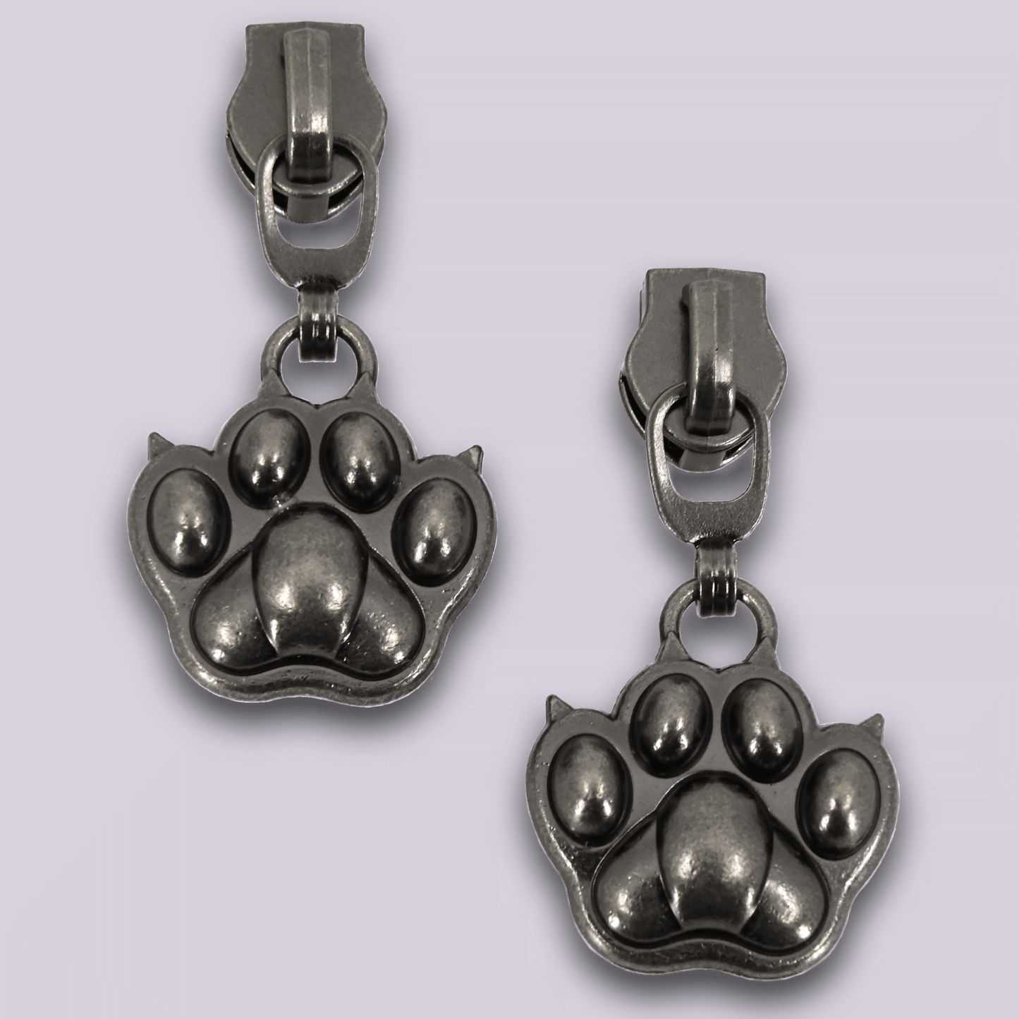 Zipper Pull - 3D Designer Cat Paw Charm - Custom Metal Hardware