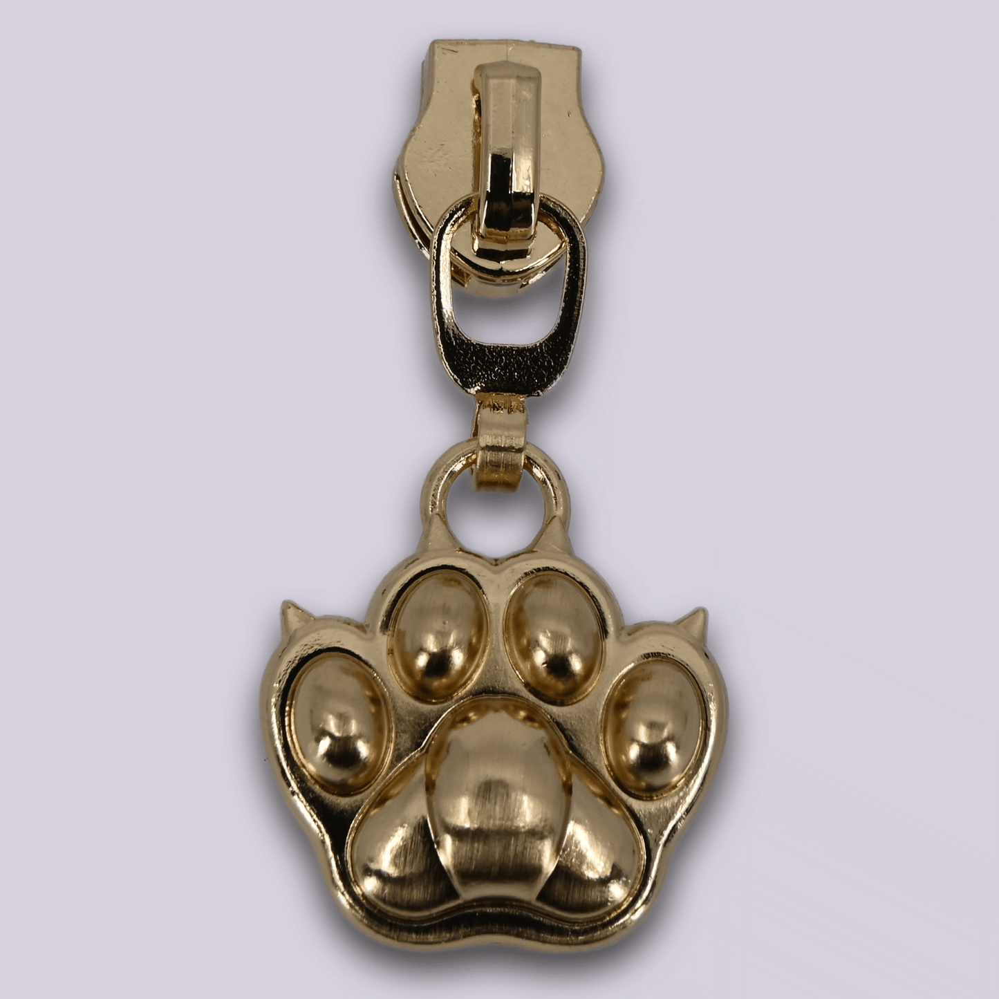 Zipper Pull - 3D Designer Cat Paw Charm - Custom Metal Hardware