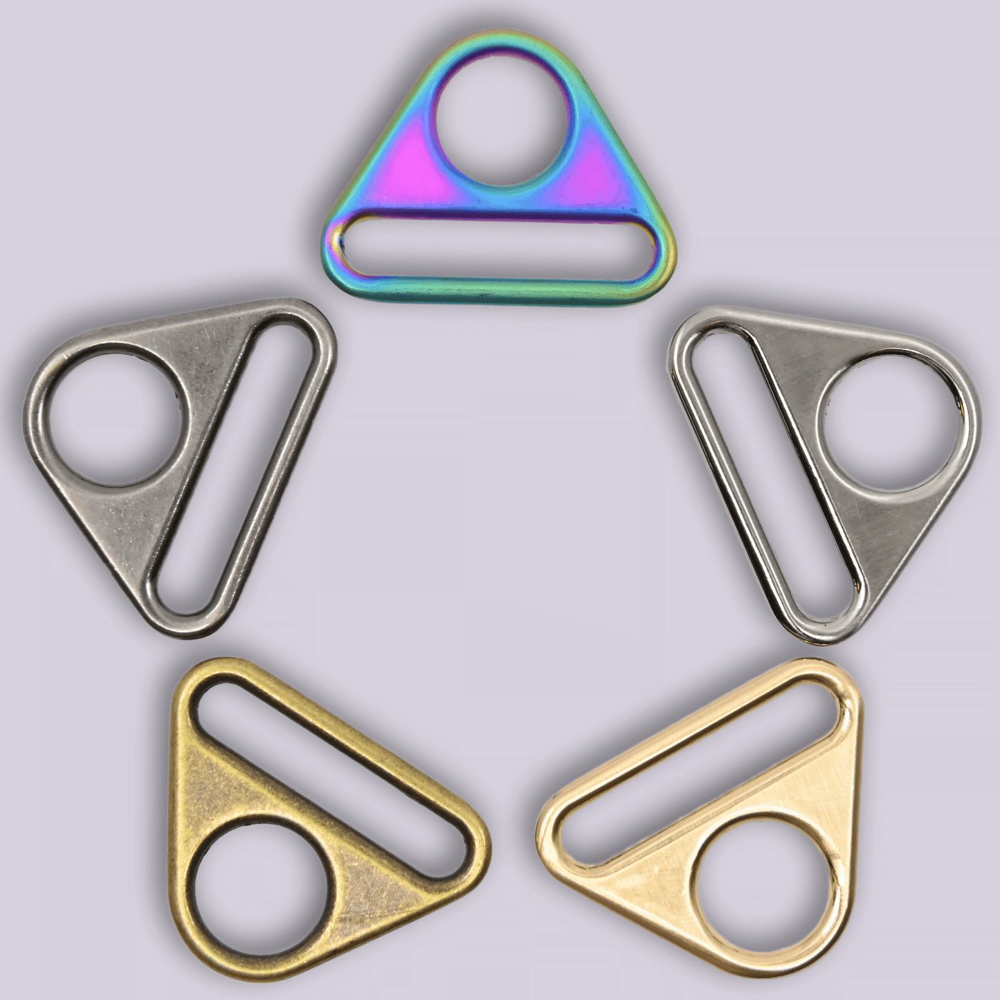 Triangle Rings - Metal Strap Connectors - 1"