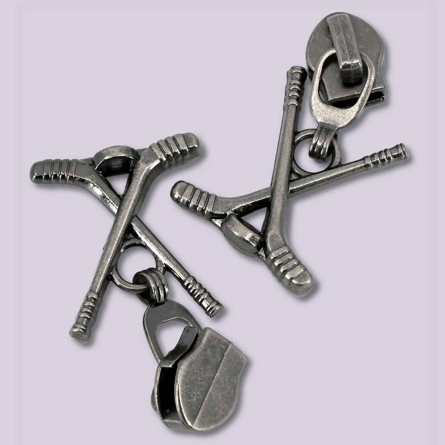 Zipper Pulls || Crossed Hockey Sticks - #5