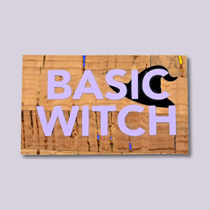 Sew-In Label || Basic Witch - Handmade Cork Maker Label