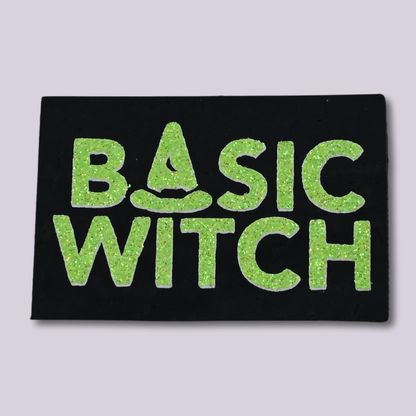 Sew-In Label || Basic Witch, Spooky Season Edition - Handmade Cork Maker Label