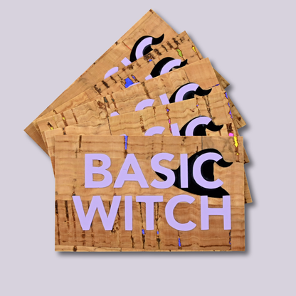 Sew-In Label || Basic Witch - Handmade Cork Maker Label