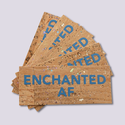 Sew-In Label || Enchanted AF - Handmade Cork Maker Tag