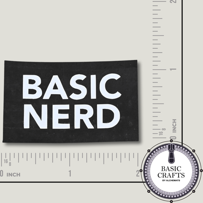 Sew-In Label || Basic Nerd - Handmade Cork Maker Label