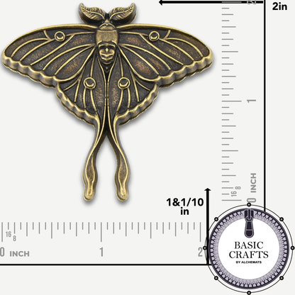 Magnetic Snap || Luna Moth - Custom Metal Bag Magnet