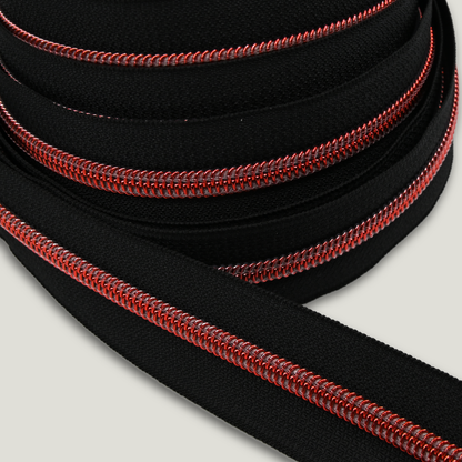 Zipper Tape - Chroma Coil - Crimson Red - Nylon #5