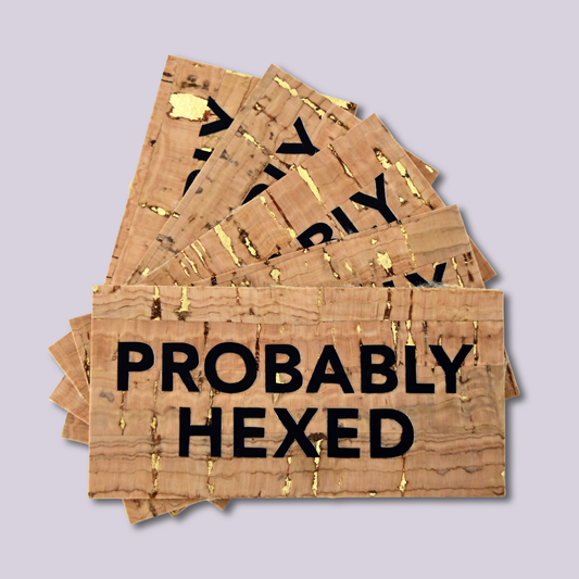 Sew-In Label || Probably Hexed - Handmade Cork Maker Tag