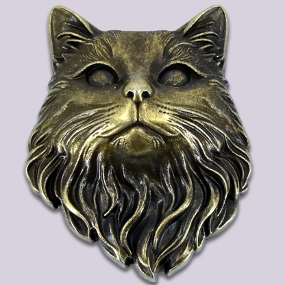 Magnetic Snap || Victorian Cat Head - Custom Metal Snap
