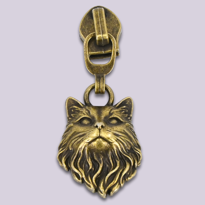 Zipper Pulls || Victorian Cat Head - #5