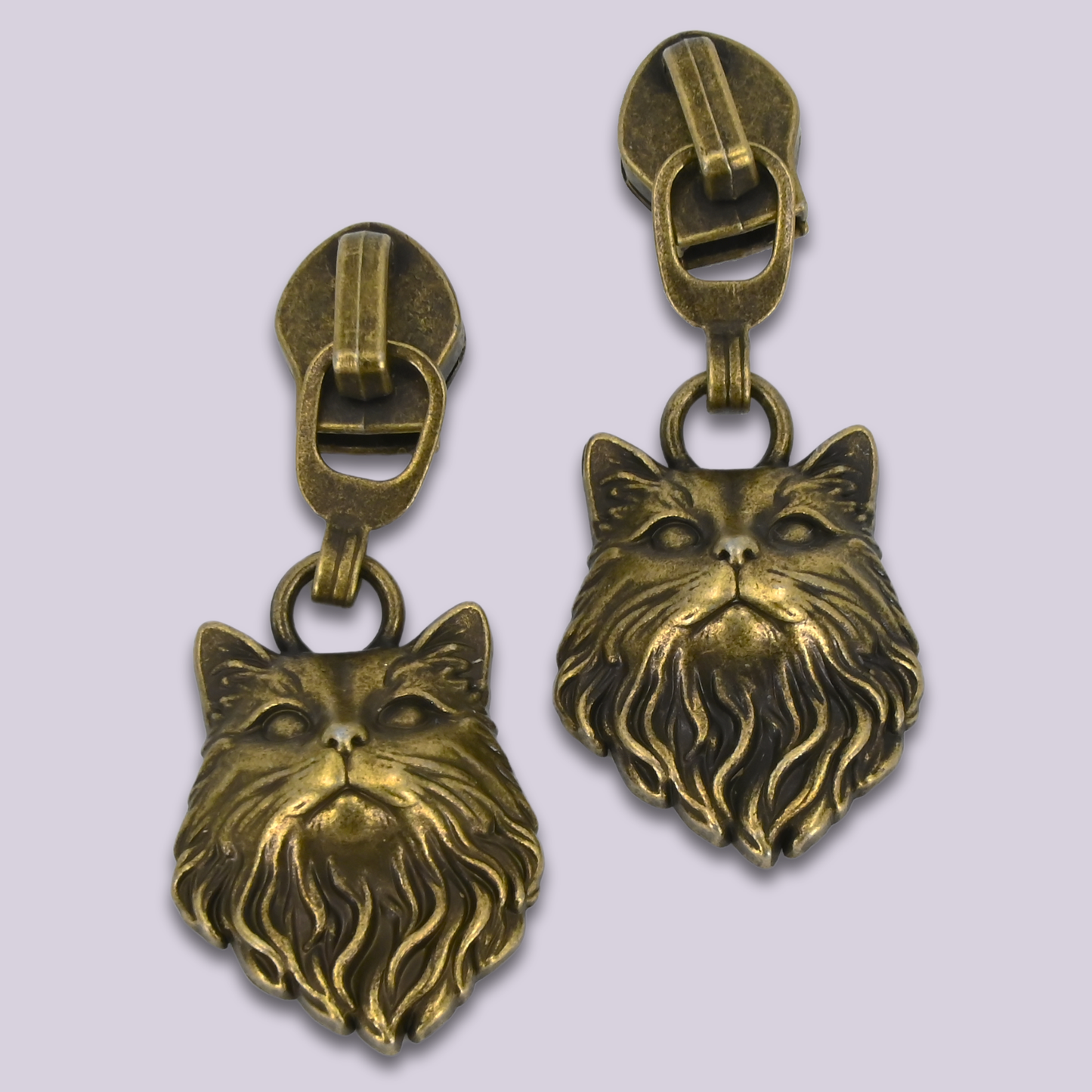 Zipper Pulls || Victorian Cat Head - #5