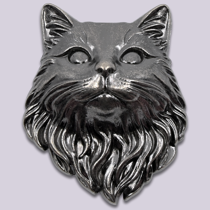 Magnetic Snap || Victorian Cat Head - Custom Metal Snap