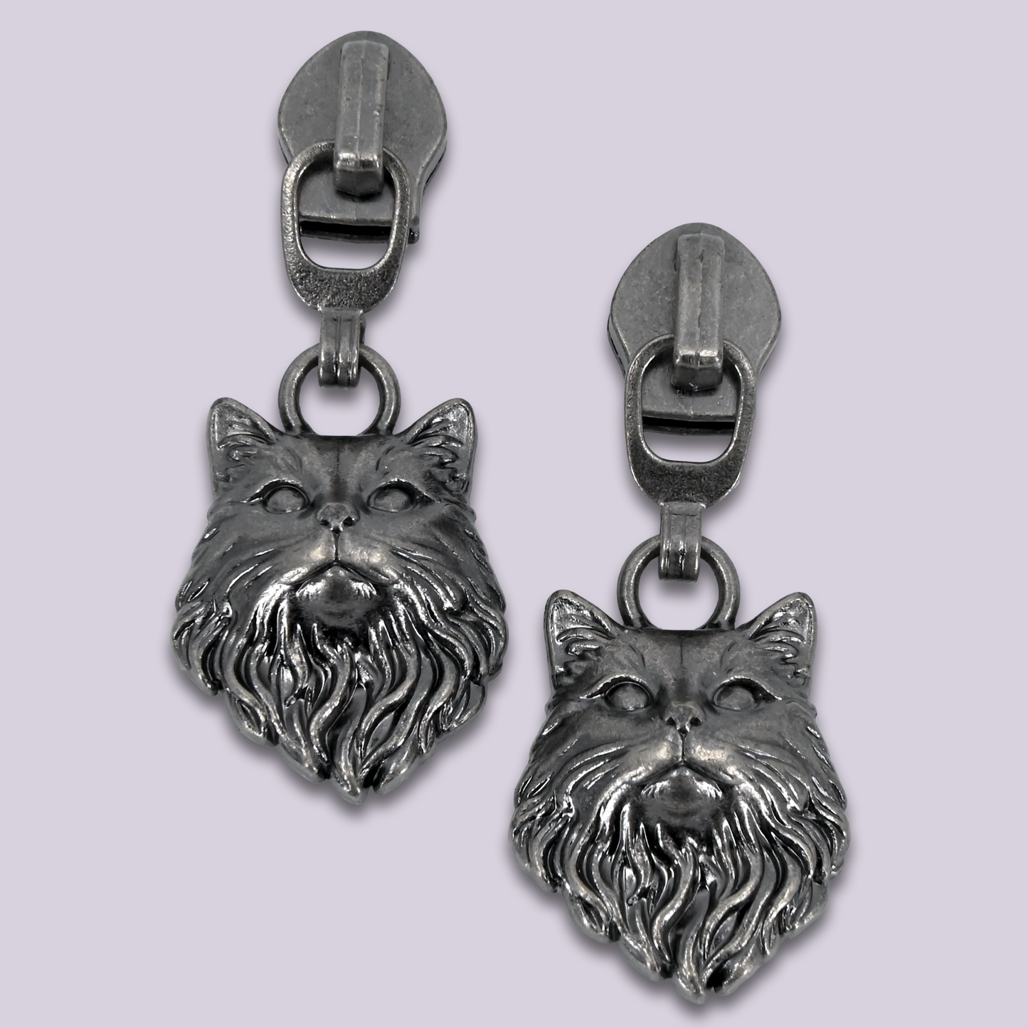 Zipper Pulls || Victorian Cat Head - #5