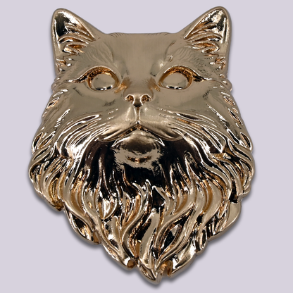 Magnetic Snap || Victorian Cat Head - Custom Metal Snap