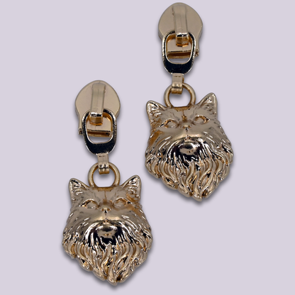 Zipper Pulls || Victorian Cat Head - #5