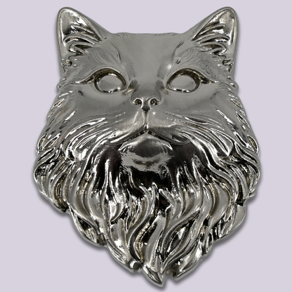 Magnetic Snap || Victorian Cat Head - Custom Metal Snap
