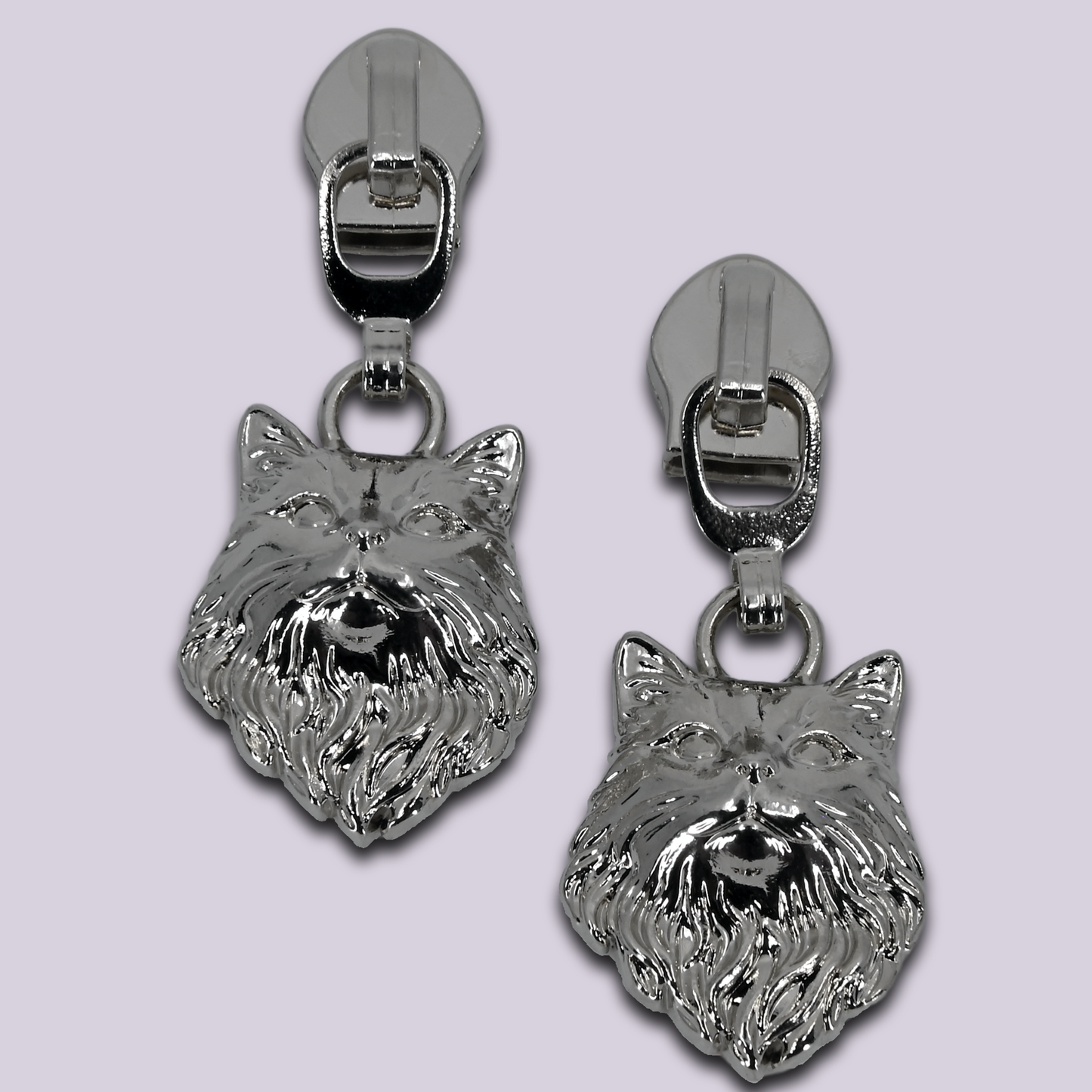 Zipper Pulls || Victorian Cat Head - #5