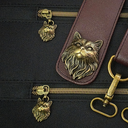 Zipper Pulls || Victorian Cat Head - #5