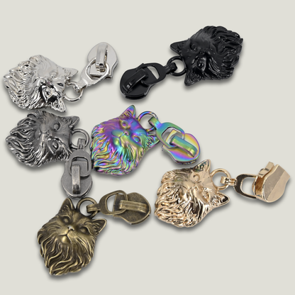 Zipper Pulls || Victorian Cat Head - #5