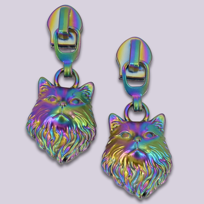 Zipper Pulls || Victorian Cat Head - #5