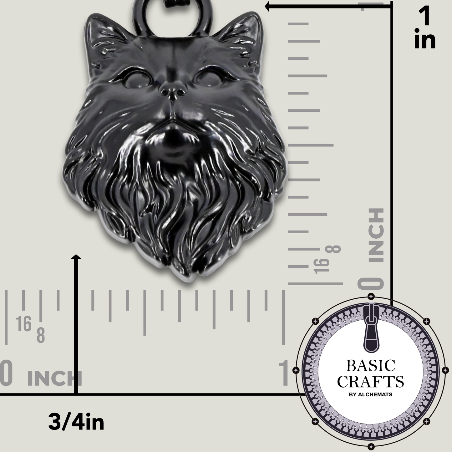 Zipper Pulls || Victorian Cat Head - #5