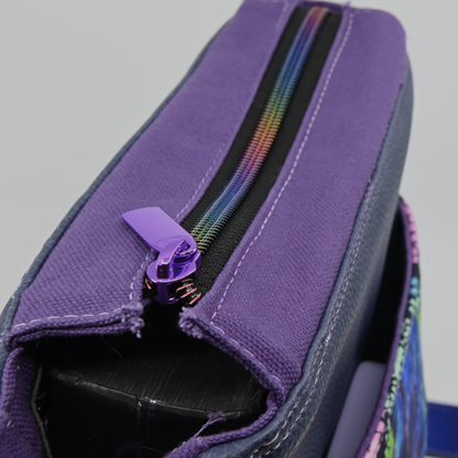 Zipper Tape || Rainbow Teeth, Black Tape - Nylon Coil #5 Continuous Cut