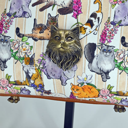 Magnetic Snap || Victorian Cat Head - Custom Metal Snap