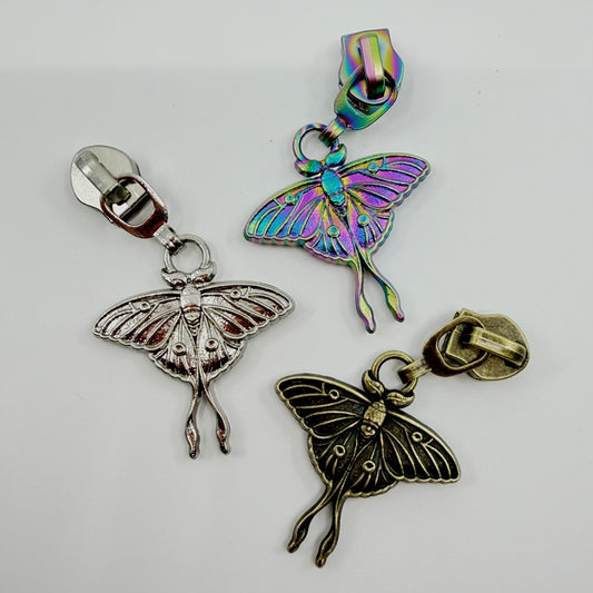 Zipper Pulls || Luna Moth - #5 Custom Pull