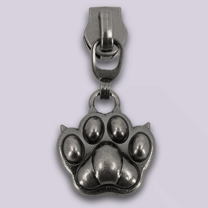 Zipper Pull - 3D Designer Cat Paw Charm - Custom Metal Hardware