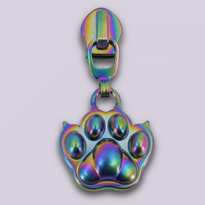 Zipper Pull - 3D Designer Cat Paw Charm - Custom Metal Hardware