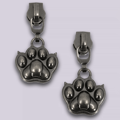 Zipper Pull - 3D Designer Cat Paw Charm - Custom Metal Hardware