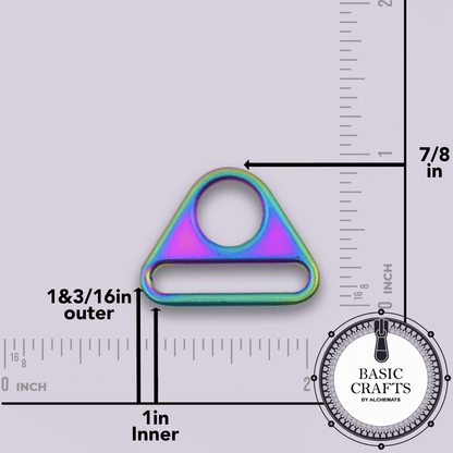 Triangle Rings - Metal Strap Connectors - 1"