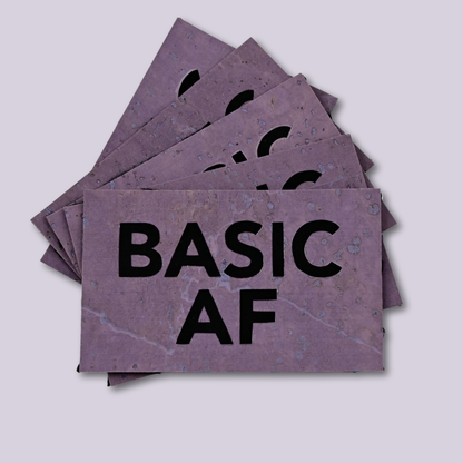Sew-In Label || Basic AF - Handmade Cork Maker Label