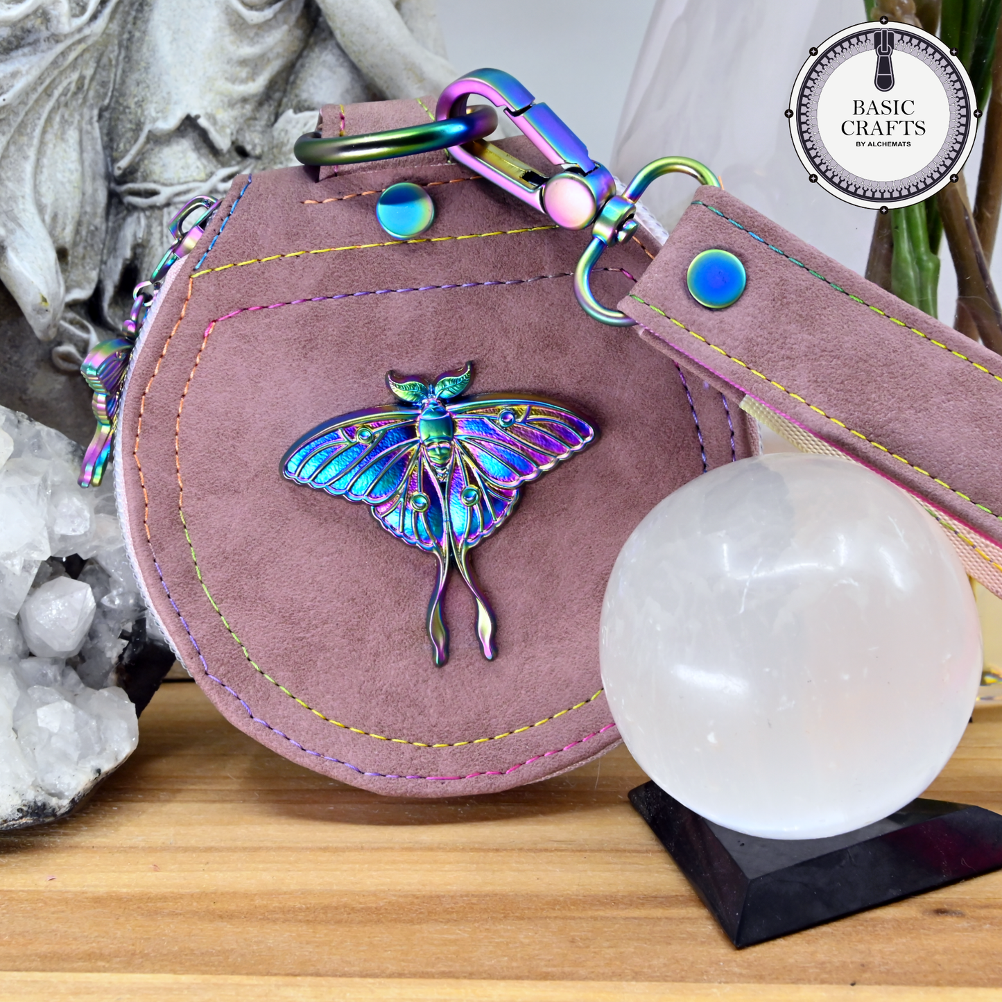 Magnetic Snap || Luna Moth - Custom Metal Bag Magnet